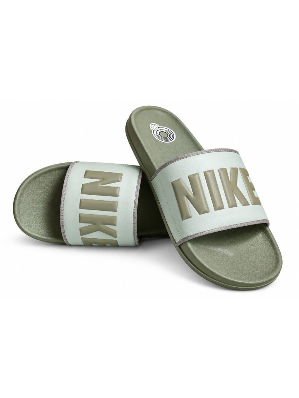 Nike Offcourt Slides Slip-On Sandals BQ4639-304 Olive Men Size 9